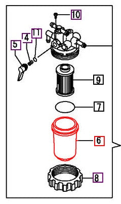 12125455510 - CUP, FUEL STRAINER (Paper Filter Bowl)