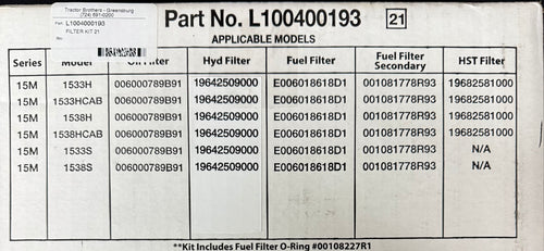 L1004000193(4) - Filter Kit