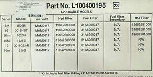 L1004000195 - Filter Kit
