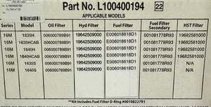 L1004000193(4) - Filter Kit