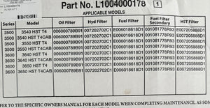L1004000178 - Filter Kit