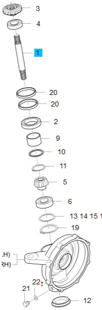 T2350-43462 - Bevel Gear Shaft