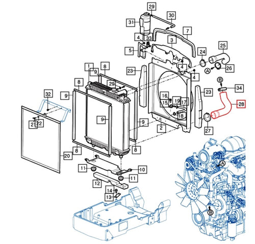 12291040020 - Hose, Rad Outlet