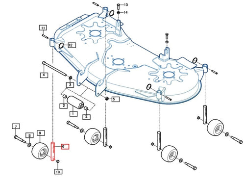 94002000060A - Shaft, Wheel (Mid Mount Mower)