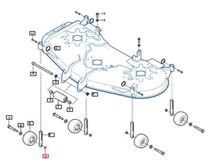 V3013600120 - Nut, Hex/2 (Mower Deck Wheel)