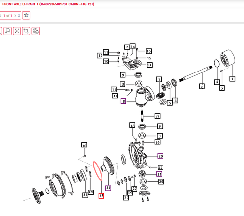 006505675D1 - O-RING Hub Housing & Swivel Housing 220 x 6